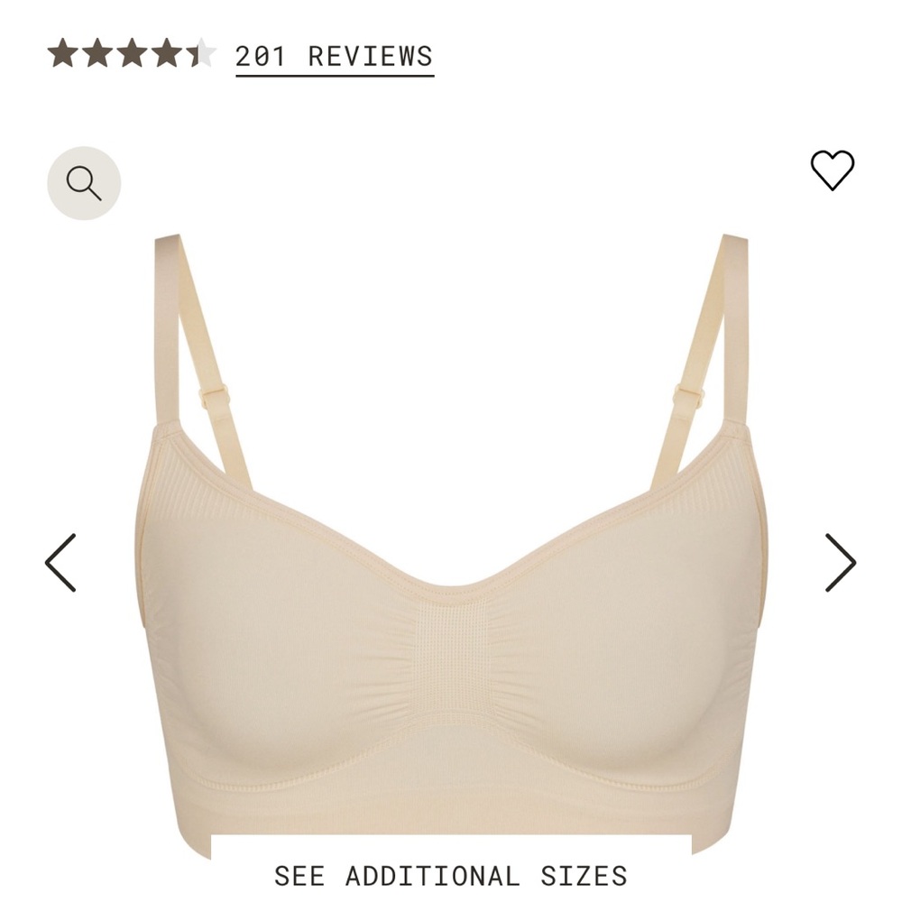 Skims bralette size s/m color sand NWOT